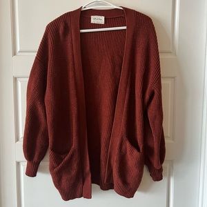 Wilfred Free ‘unwind’ cardigan, size small, maroon